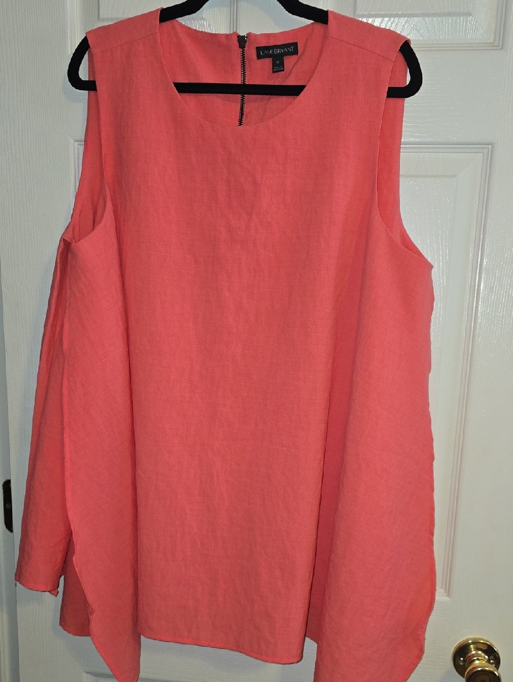 Lane Bryant Coral-Orange Sleeveless Tunic